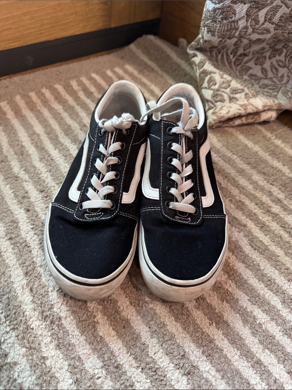 Vans Black & White Old Skool Skate Sneakers